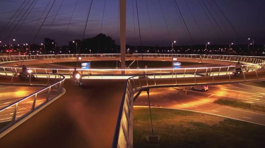 Hovenring elevated bike roundabout