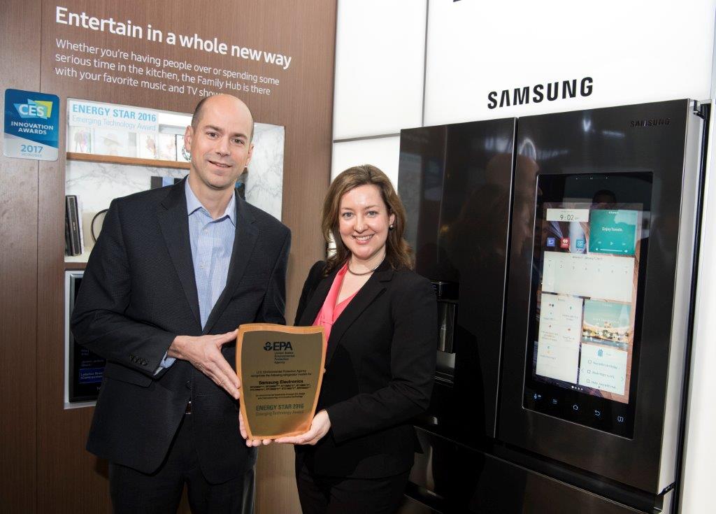 EPA presents the ENERGY STAR Emerging Technology Award for Innovative Refrigerant Systems to Samsung