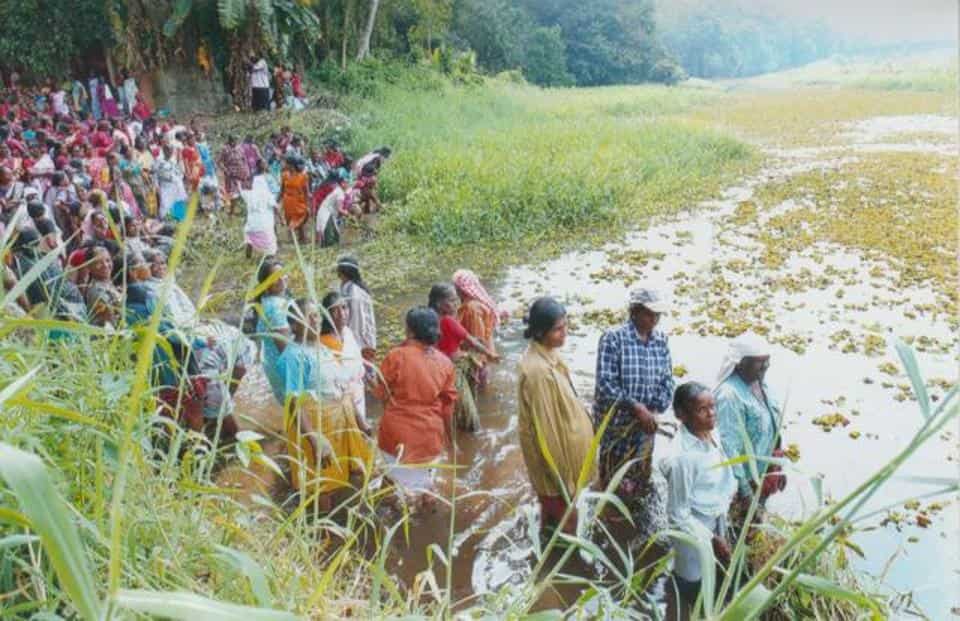 Kuttemperoor river was reduced to a narrow cesspool of festering diseases before de-silting began.
