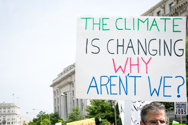 A sign at the People's Climate March in Washington, D.C.